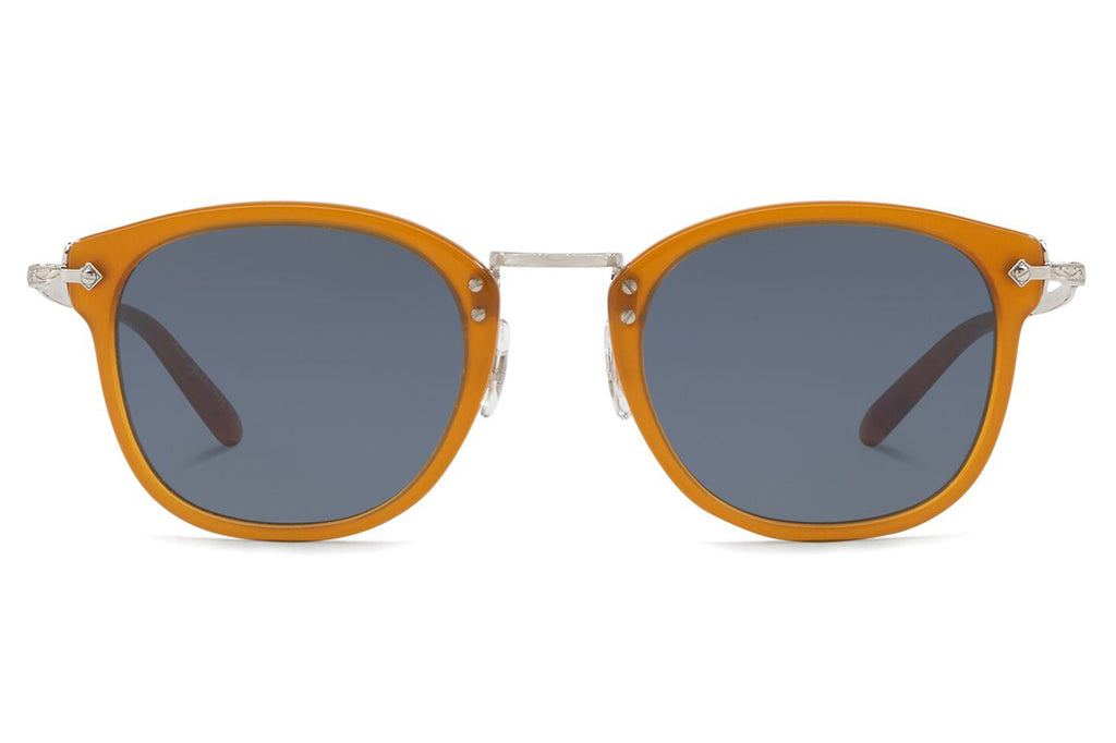 Oliver Peoples - OP-506 (OV5350S) Sunglasses Amber-Silver with Blue Lenses