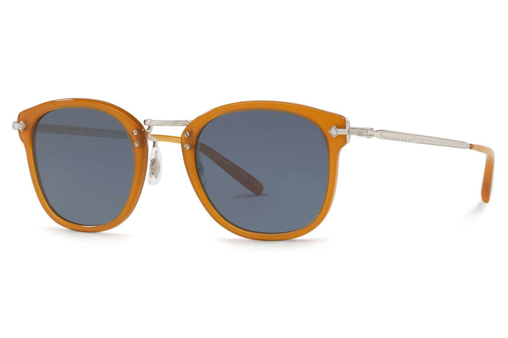Oliver Peoples - OP-506 (OV5350S) Sunglasses Amber-Silver with Blue Lenses