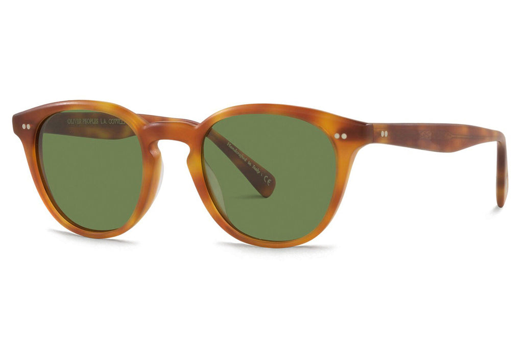 Oliver Peoples - Desmon (OV5454SU) Sunglasses Semi Matte LBR with Vibrant Green Lenses