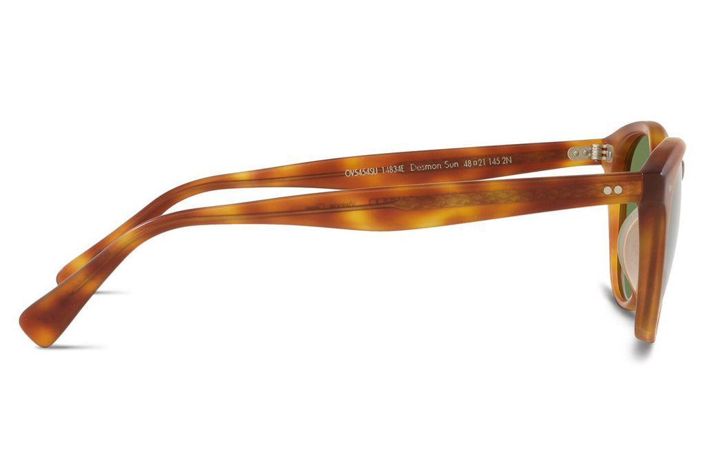 Oliver Peoples - Desmon (OV5454SU) Sunglasses Semi Matte LBR with Vibrant Green Lenses