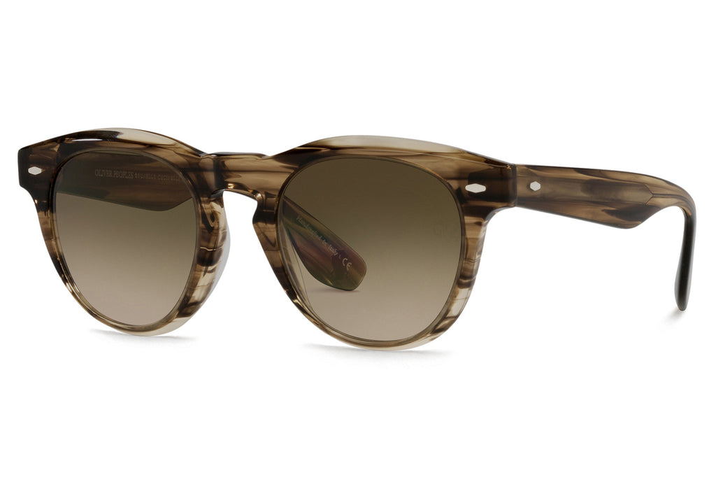 Oliver Peoples - Nino (OV5473SU) Sunglasses Olive Smoke with Chrome Olive Photochromic Lenses