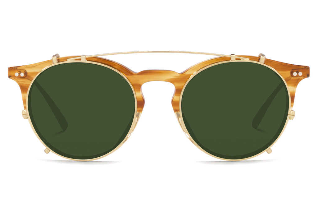 Oliver Peoples - Eduardo (OV5483M) Sunglasses Honey VSB/Brushed Gold with Green Lenses