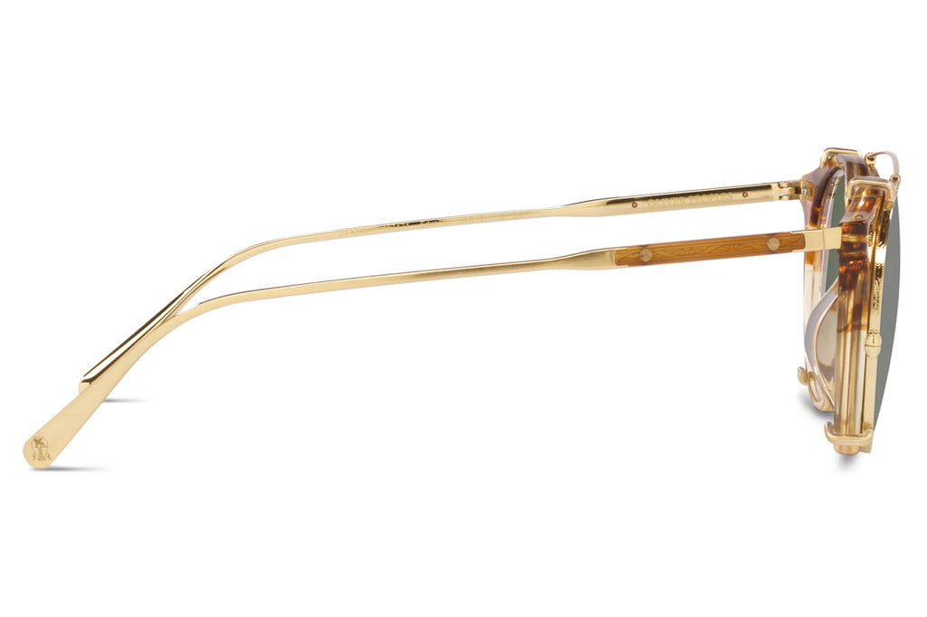 Oliver Peoples - Eduardo (OV5483M) Sunglasses Honey VSB/Brushed Gold with Green Lenses