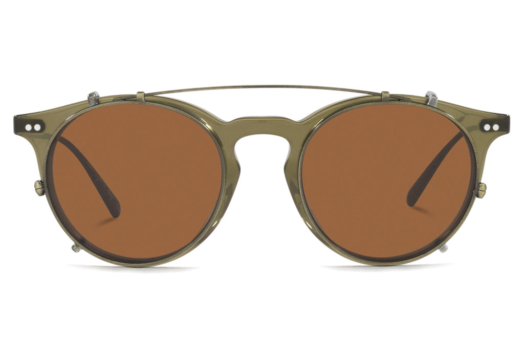 Oliver Peoples - Eduardo (OV5483M) Sunglasses Dusty Olive/Antique Gold with Persimmon Lenses