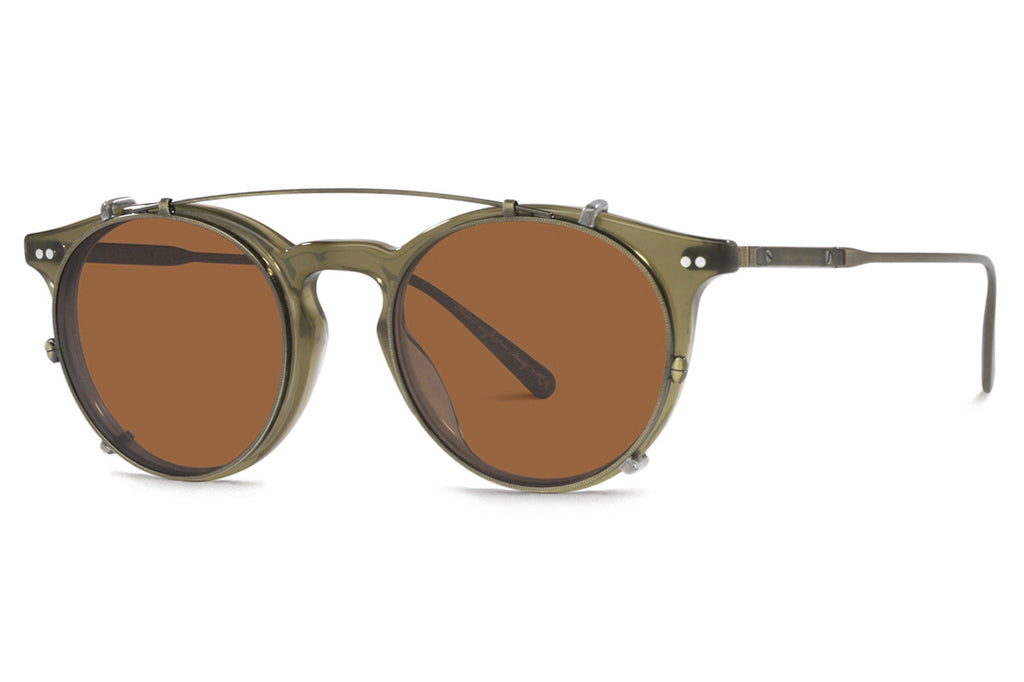 Oliver Peoples - Eduardo (OV5483M) Sunglasses Dusty Olive/Antique Gold with Persimmon Lenses