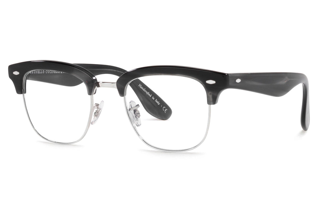 Oliver Peoples - Capannelle (OV5486S) Eyeglasses Charcoal Tortoise/Brushed Silver with Blue Light 