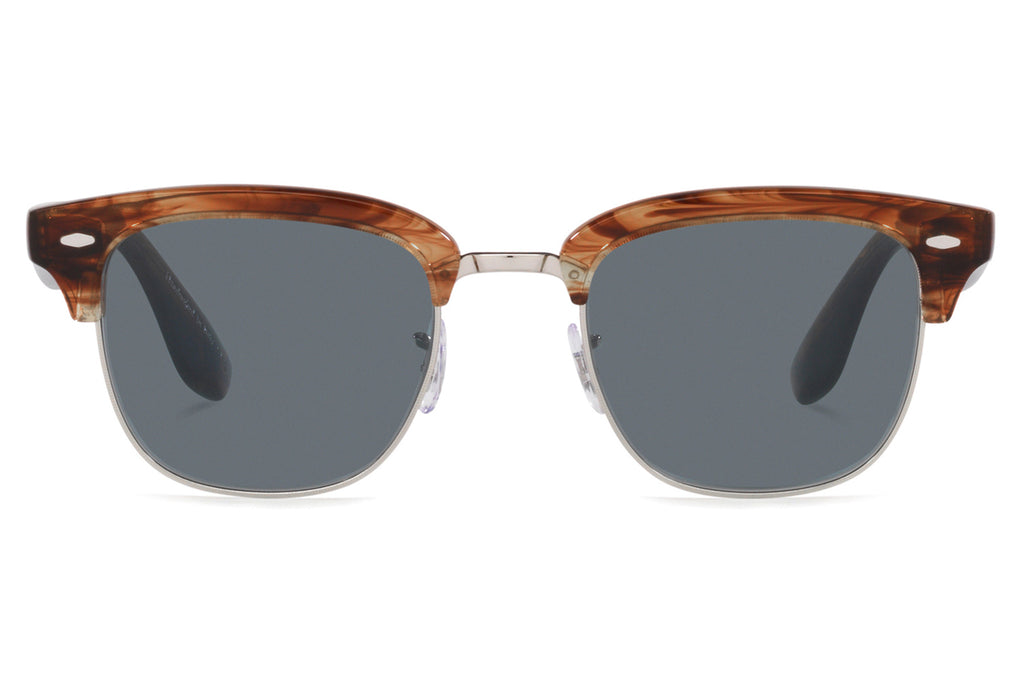 Oliver Peoples - Capannelle (OV5486S) Sunglasses Dark Amber Smoke/Silver with Indigo Photochromic
