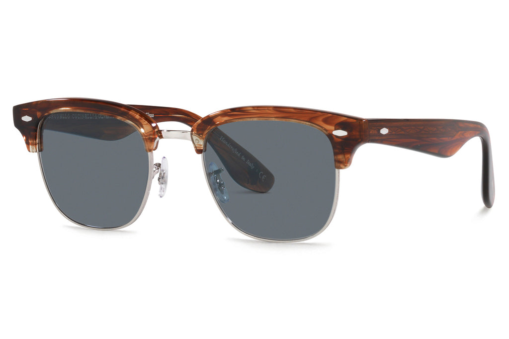 Oliver Peoples - Capannelle (OV5486S) Sunglasses Dark Amber Smoke/Silver with Indigo Photochromic