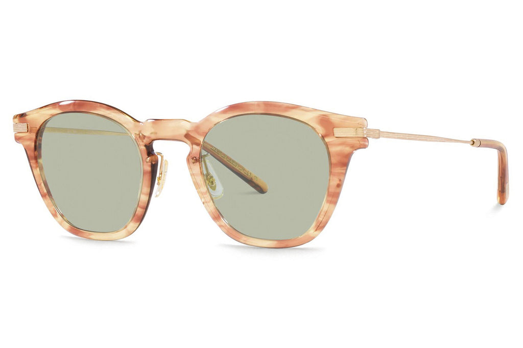 Oliver Peoples - Len (OV5496) Sunglasses Hinoki Tortoise/Brushed Gold with Green Wash Lenses