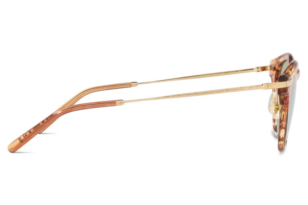 Oliver Peoples - Len (OV5496) Sunglasses Hinoki Tortoise/Brushed Gold with Green Wash Lenses
