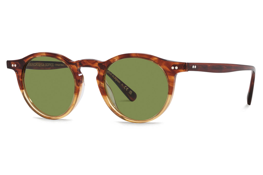 Oliver Peoples - OP-13 (OV5504SU) Sunglasses Dark Amber Gradient with Green C Lenses