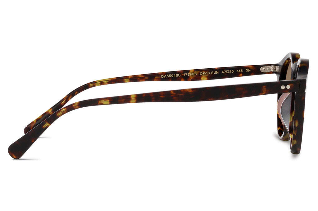 Oliver Peoples - OP-13 (OV5504SU) Sunglasses Semi Matte Atago Tortoise with Cognac Mirror Lenses