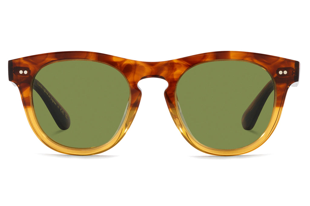 Oliver Peoples - Rorke (OV5509SU) Sunglasses Dark Amber Gradient with Green C Lenses