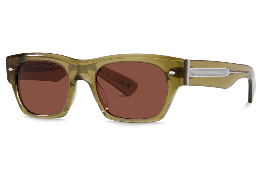 Oliver Peoples - Kasdan (OV5514SU) Sunglasses Dusty Olive with Burgundy Lenses
