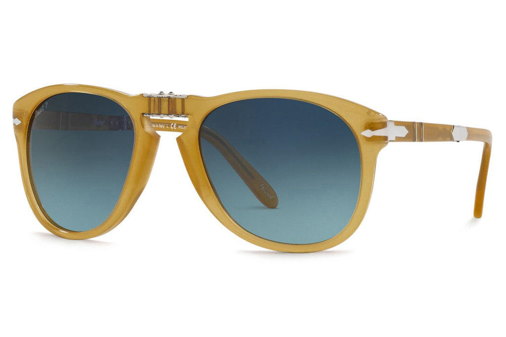 PO0714SM - Steve McQueen™ Sunglasses Opal Yellow with Gradient Blue Polar Lenses (204/S3)