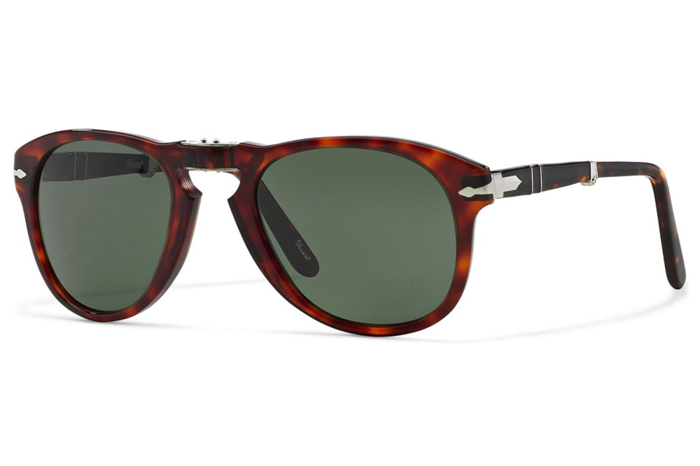 Persol - PO0714 Folding Sunglasses Havana with Green Lenses (24/31)