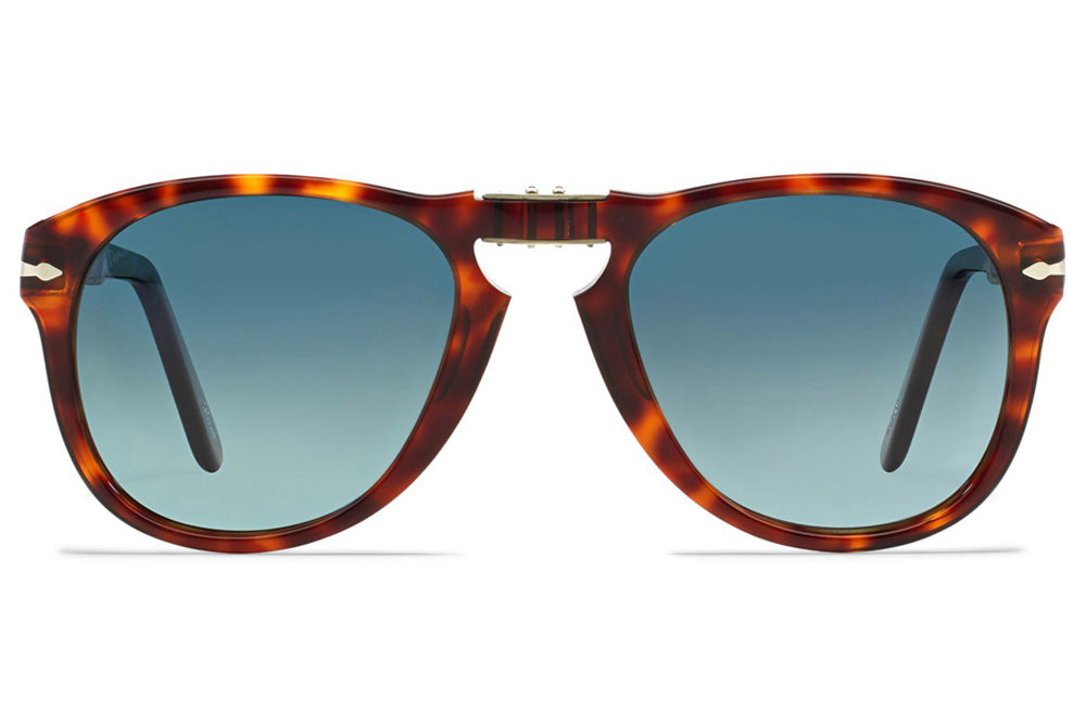 Persol - PO0714 Folding Sunglasses Havana with Blue Gradient Polar Lenses (24/S3)