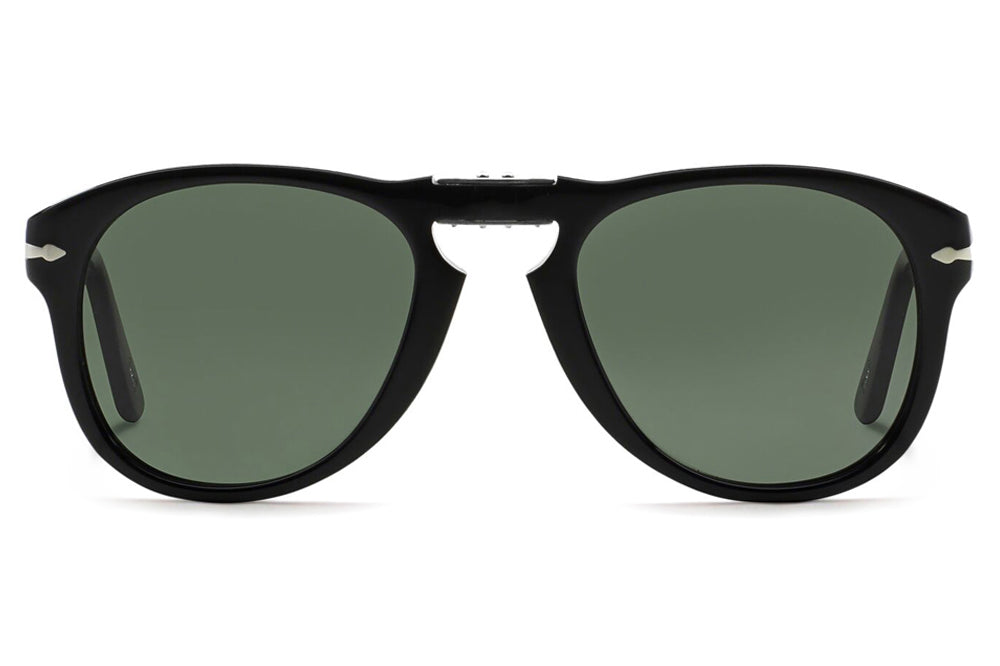 Persol - PO0714 Folding Sunglasses Black with Green Lenses (95/31)