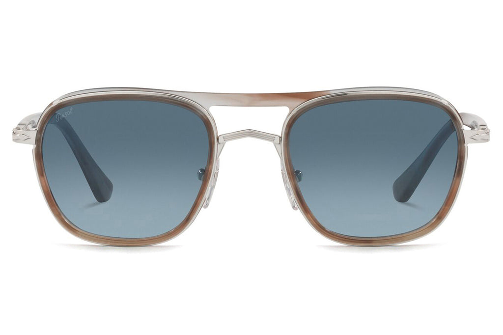 Persol - PO2484S Sunglasses Striped Grey with Blue Gradient Lenses (1147Q8)