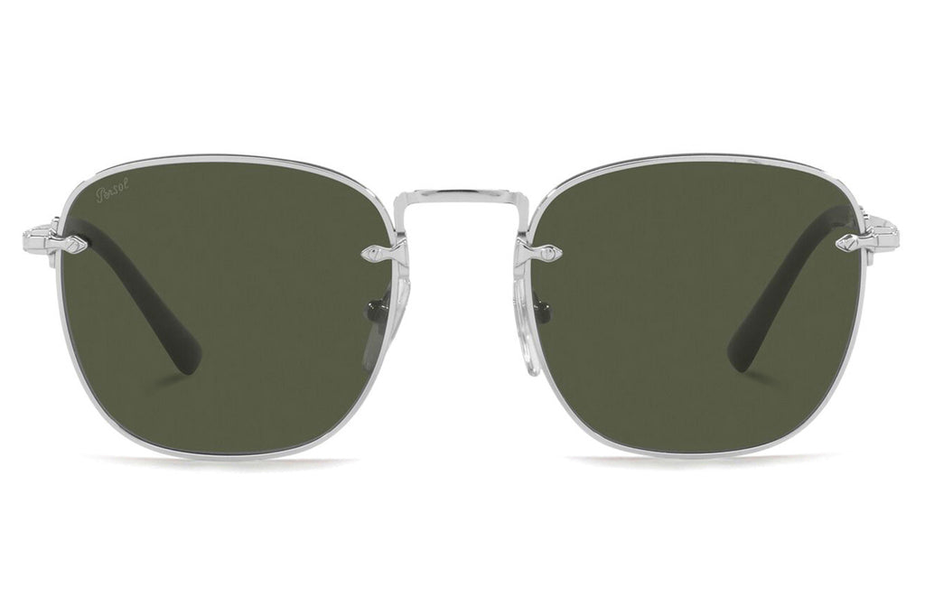 Persol - PO2490S Sunglasses Silver with Green Lenses (518/31)