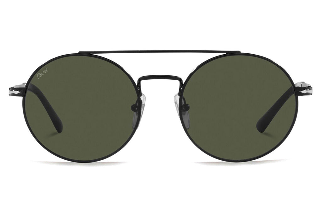Persol - PO2496S Sunglasses Black Demishiny with Green Lenses (113831)