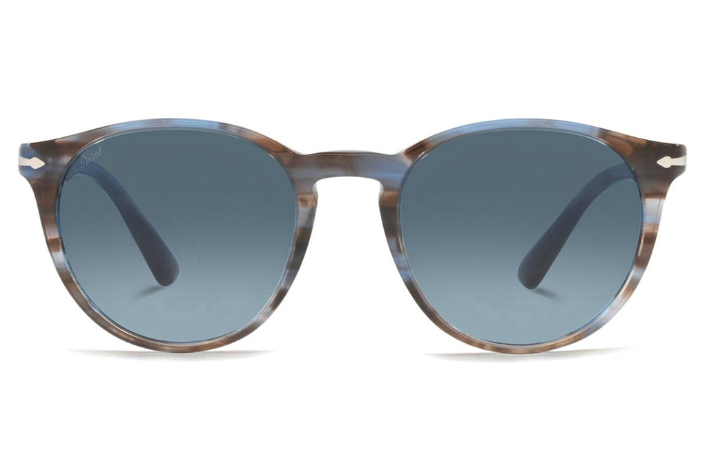 Persol - PO3152S Sunglasses Striped Blue with Azure Gradient Blue Lenses (1155Q8)