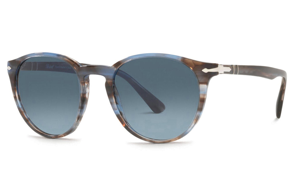 Persol - PO3152S Sunglasses Striped Blue with Azure Gradient Blue Lenses (1155Q8)