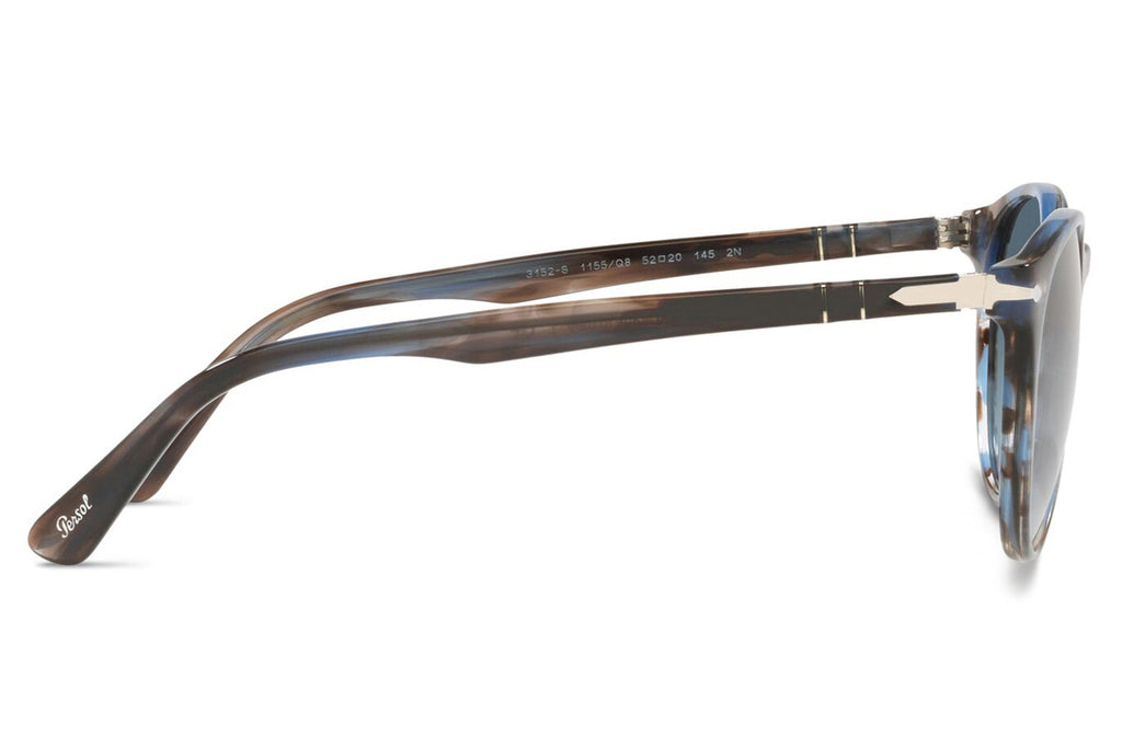 Persol - PO3152S Sunglasses Striped Blue with Azure Gradient Blue Lenses (1155Q8)