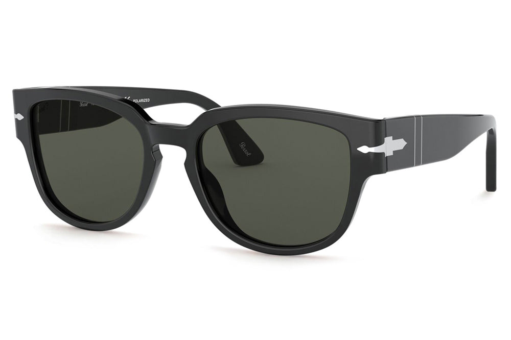 Persol - PO3231S Sunglasses Black with Green Polar Lenses (95/58)