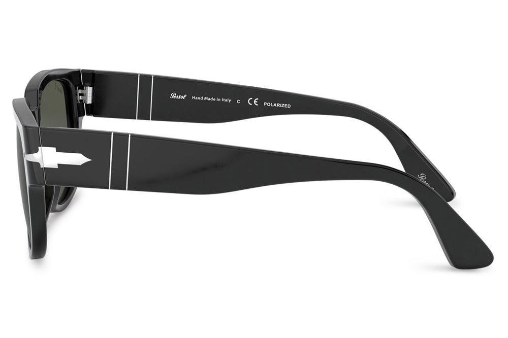 Persol - PO3231S Sunglasses Black with Green Polar Lenses (95/58)