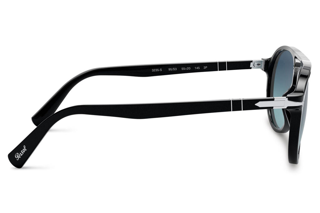 Persol - PO3235S Sunglasses Black with Polar Gradient Blue Lenses (95/S3)