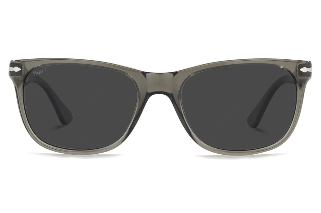 Persol - PO3291S Sunglasses Transparent Taupe Grey with Black Polar Lenses (110348)
