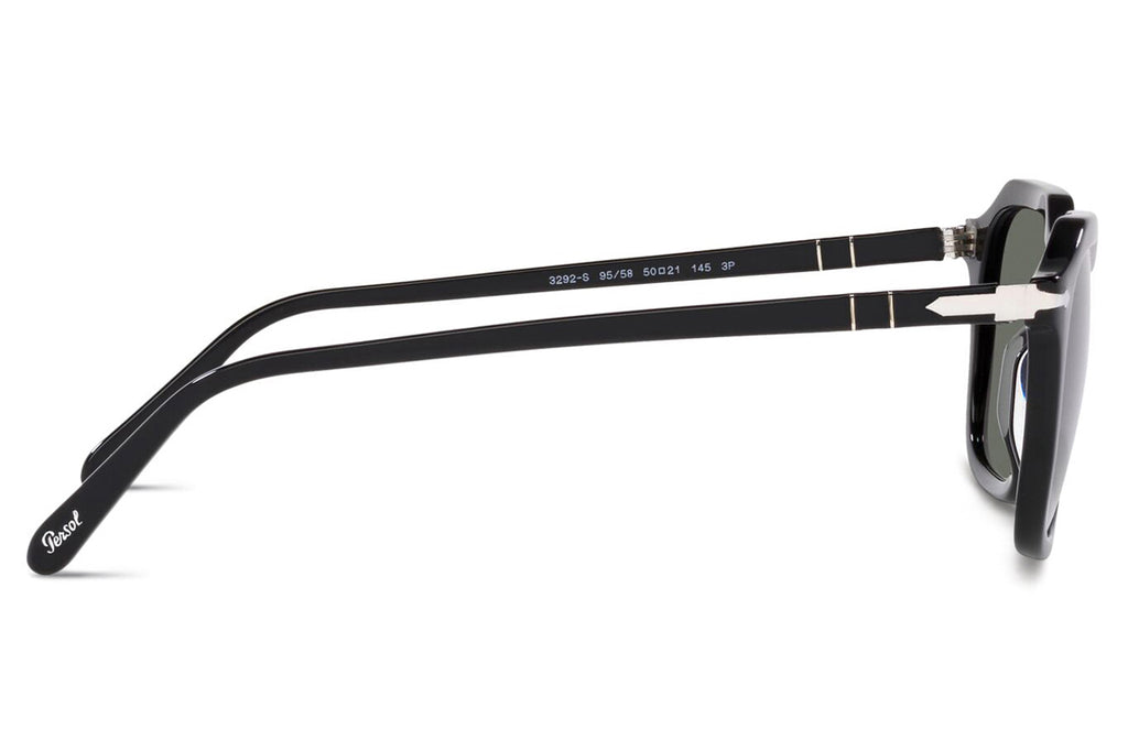 Persol - PO3292S Sunglasses Black with Green Polar Lenses (95/58)