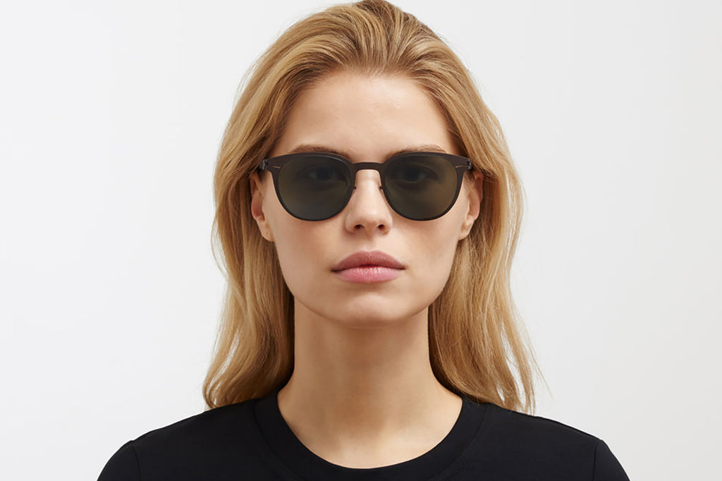MYKITA - Truman Sunglasses Dark Brown with Polarized Pro Green 15 Lenses