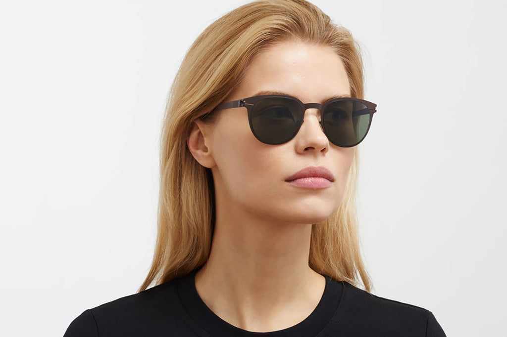 MYKITA - Truman Sunglasses Dark Brown with Polarized Pro Green 15 Lenses