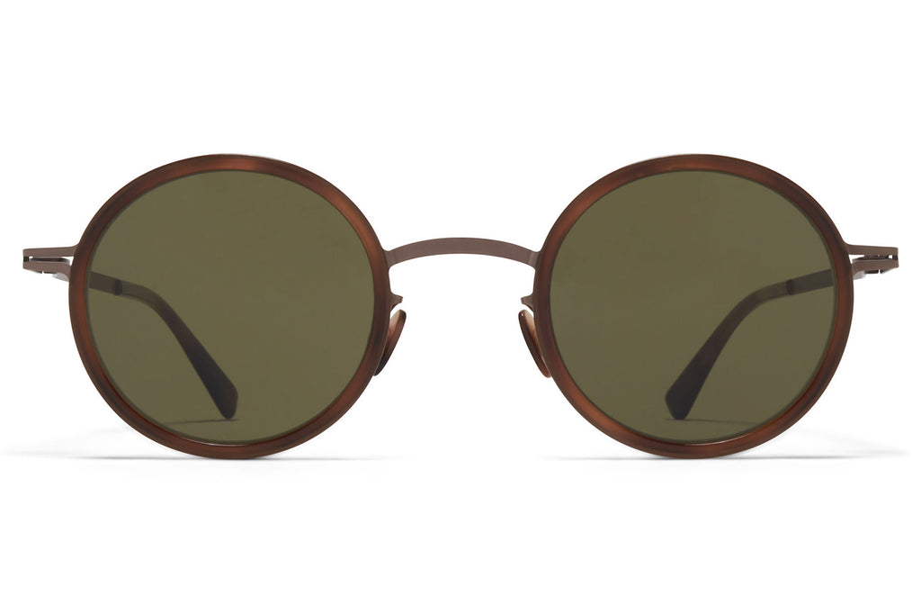 MYKITA | Eetu Sunglasses Mocca/Zanzibar with Raw Green Solid Lenses