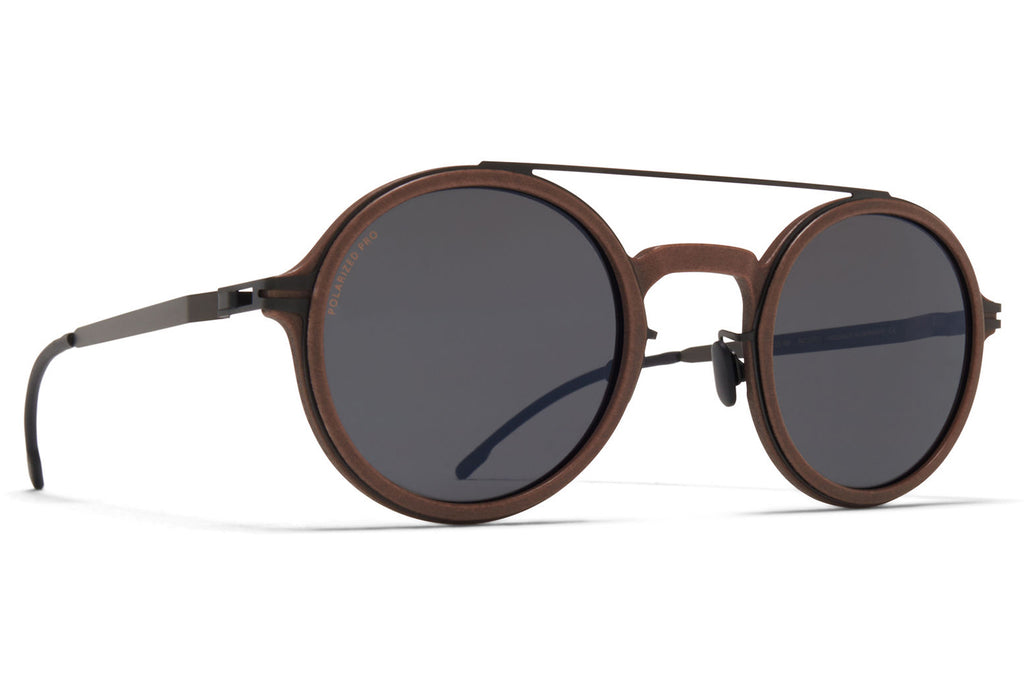 MYKITA MYLON - Hemlock Sunglasses MH63 - Cashmere Grey/Black with Polarized Pro Hi-Con Grey Lenses