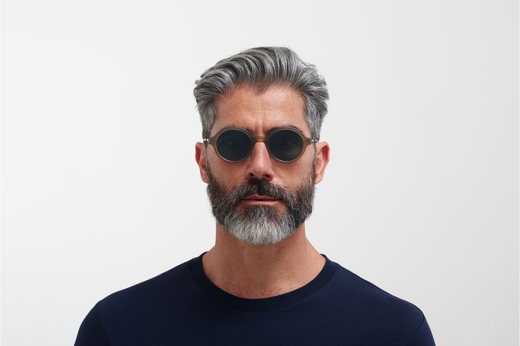 MYKITA - Esbo Sunglasses Matte Taupe/Shiny Graphite with Polarized Pro Ocean Blue Lenses