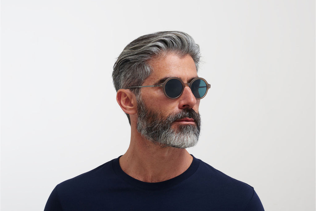 MYKITA - Esbo Sunglasses Matte Taupe/Shiny Graphite with Polarized Pro Ocean Blue Lenses