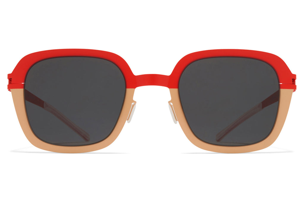 MYKITA® - Paloma Sunglasses Poppy Red/Safrane with Dark Grey Solid Lenses