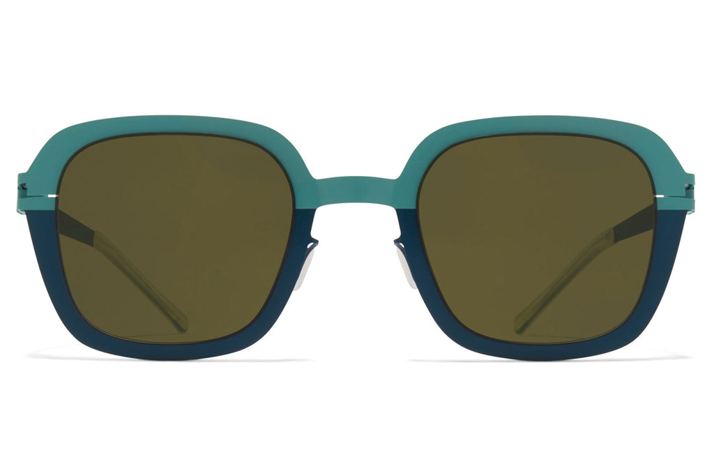 MYKITA® - Paloma Sunglasses Green/Lagoon Green with Raw Green Solid Lenses