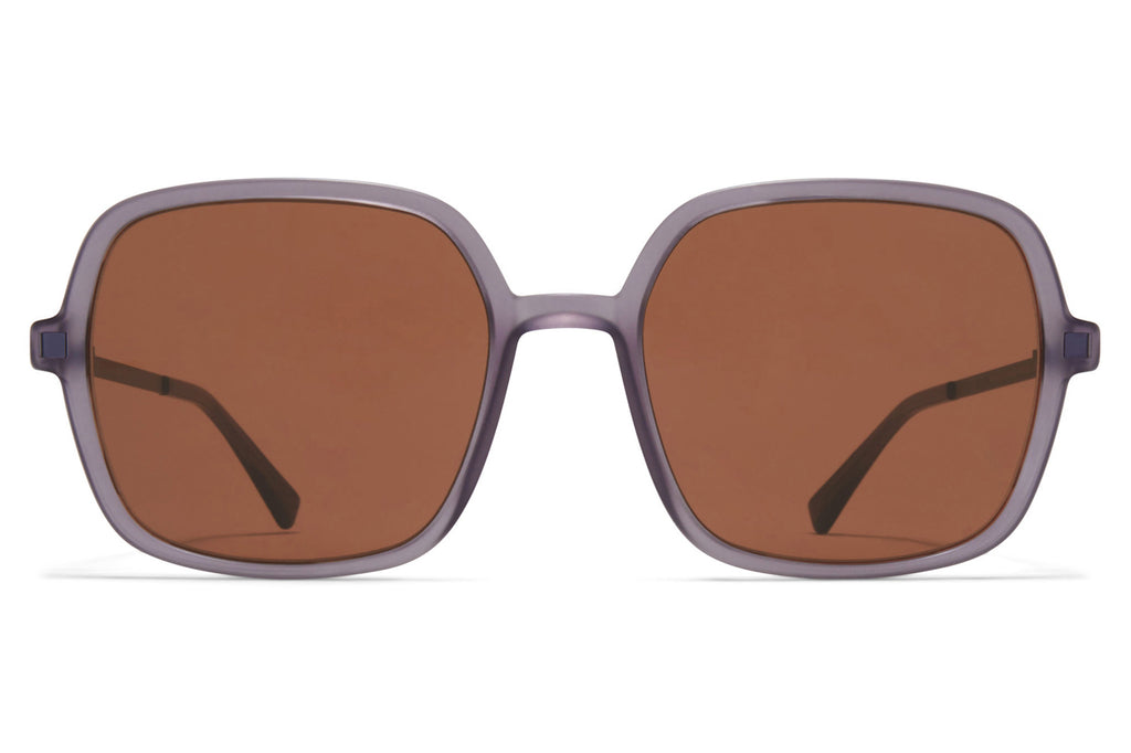 MYKITA - Saima Sunglasses Matte Smoke/Blackberry with Brown Solid Lenses