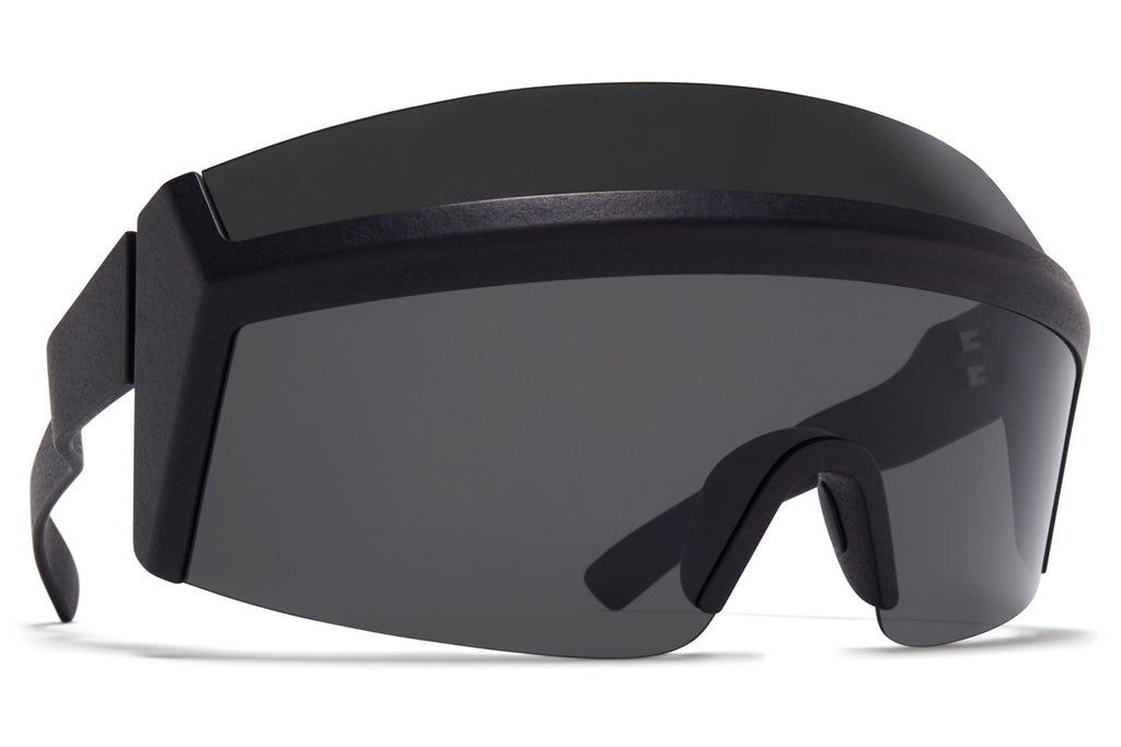 MYKITA & Bernhard Willhelm - Satori Sunglasses MD1 - Pitch Black with Dark Grey Solid Double Shield