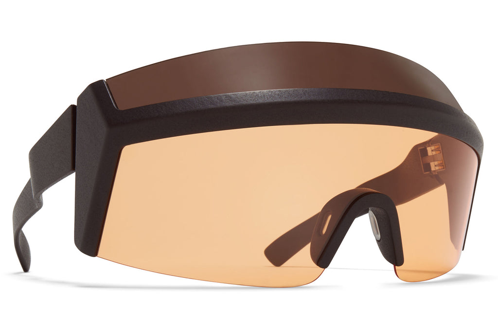 MYKITA & Bernhard Willhelm - Satori Sunglasses MD22 - Ebony Brown with Tangerine and Cedar Double Shield