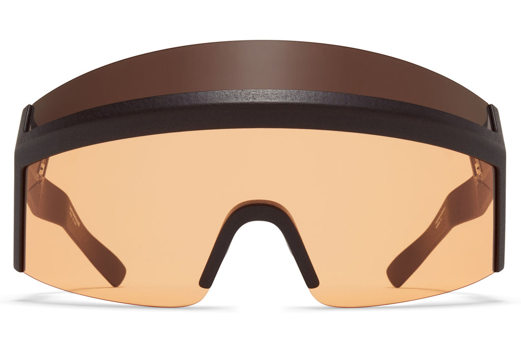 MYKITA & Bernhard Willhelm - Satori Sunglasses MD22 - Ebony Brown with Tangerine and Cedar Double Shield