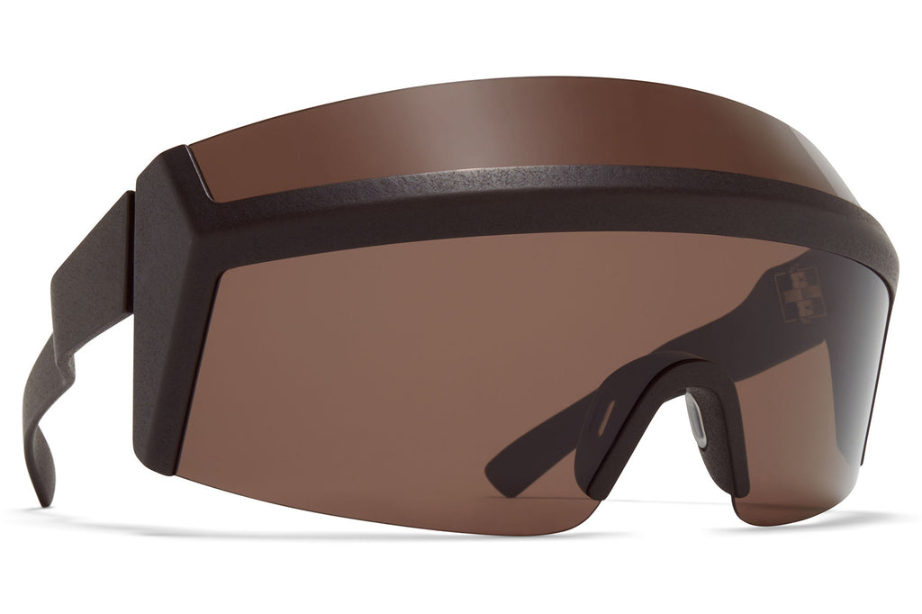 MYKITA & Bernhard Willhelm - Satori Sunglasses MD22 - Ebony Brown with Cedar Brown Double Shield