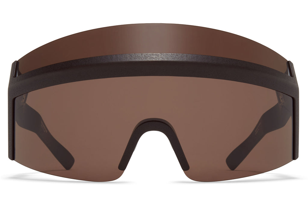 MYKITA & Bernhard Willhelm - Satori Sunglasses MD22 - Ebony Brown with Cedar Brown Double Shield