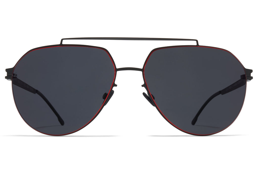 MYKITA | Leica - ML13 Sunglasses Black with Leica Black Polarized Lenses + Red Edges