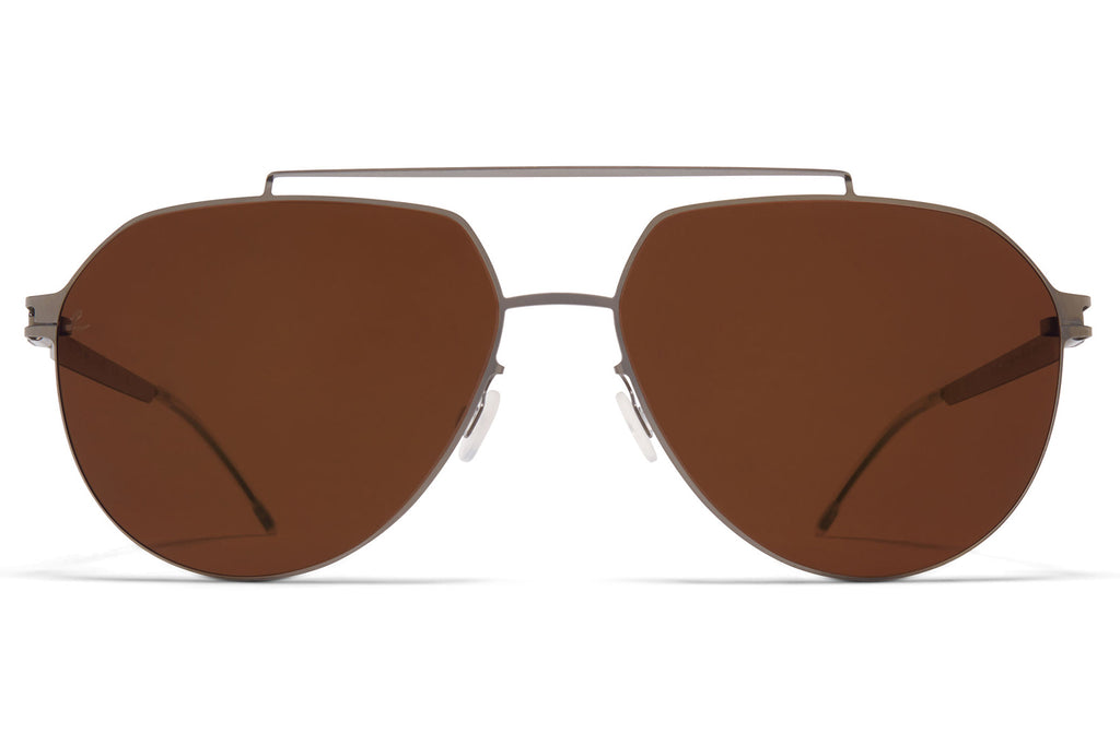 MYKITA | Leica - ML13 Sunglasses Shiny Graphite/Safari Green with Leica Brown Polarized Lenses