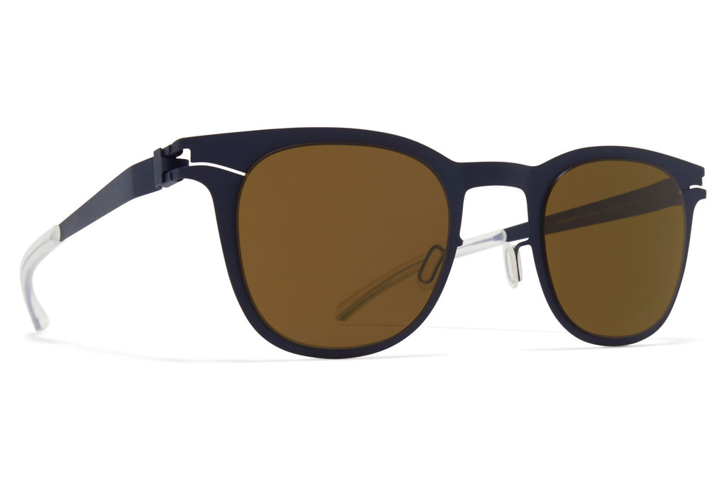 MYKITA - Callum Sunglasses Indigo with Raw Brown Solid Lenses
